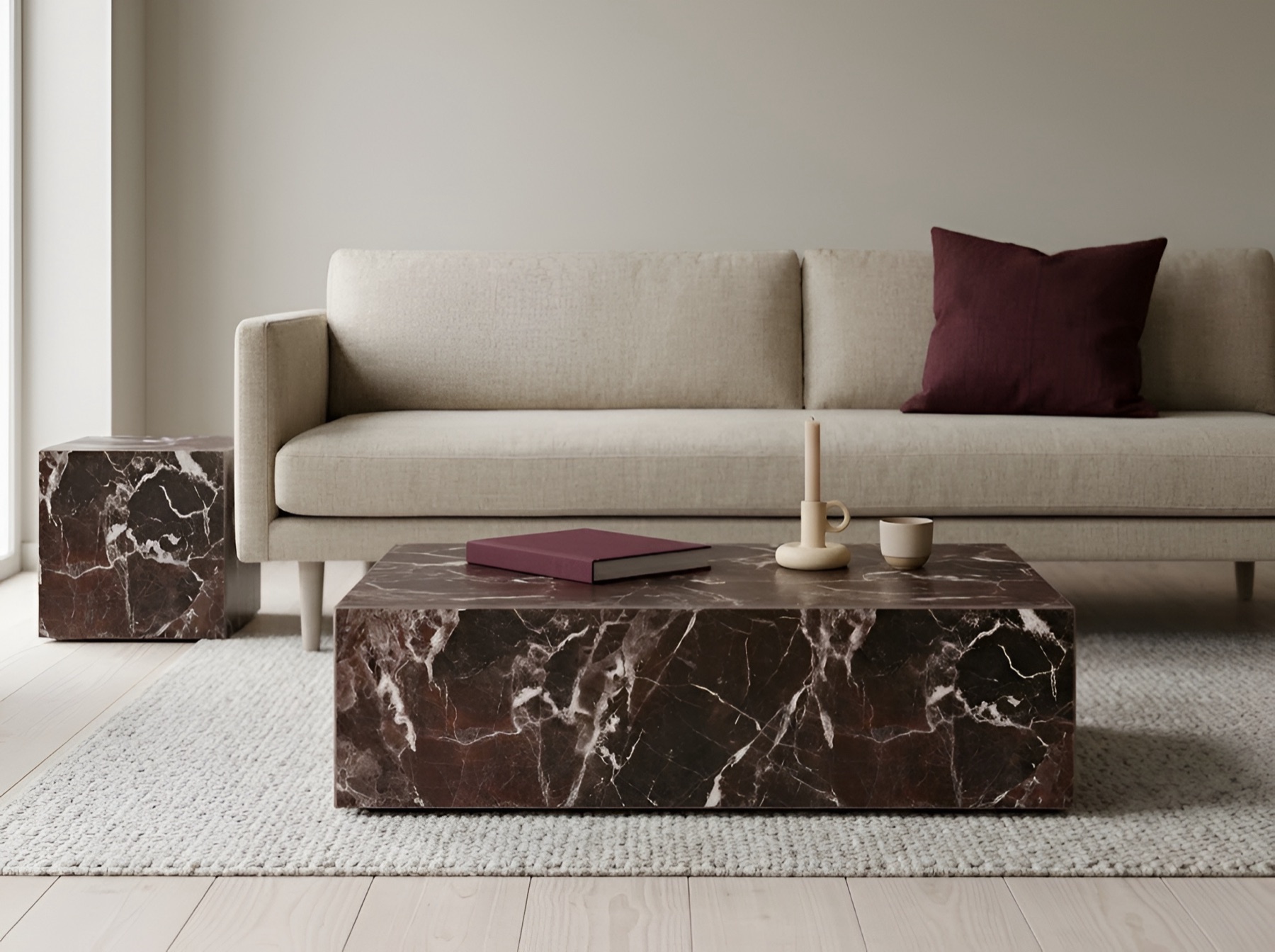 Coffee Table i Rosso Levanto, placerad i ett rum